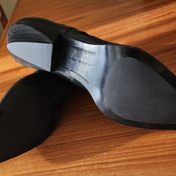 Zara Woman Leather Laser Cut Booties Size 7.5 - Picture 7 of 11